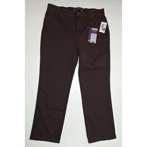 Gloria Vanderbilt Amanda Tapered Leg Classic Rise Jeans Dark Brown Size 14P